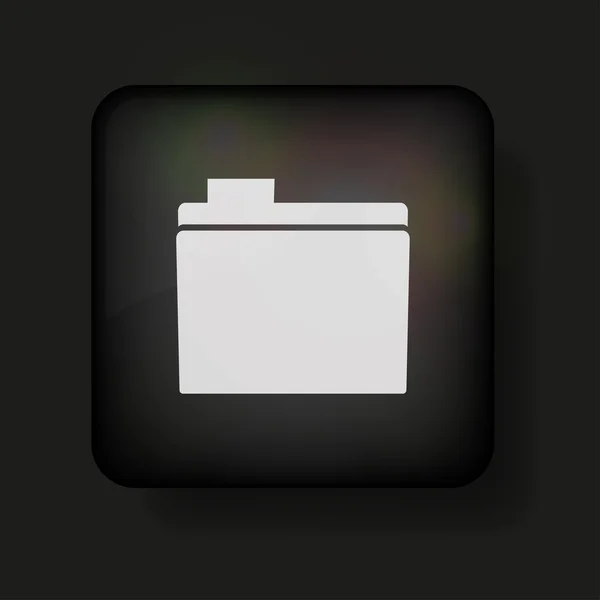 Vector folder icon on black. Eps10 — Stock Vector