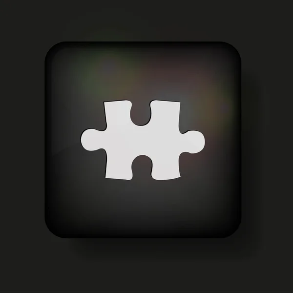 Vector puzzle icon on black. Eps10 — Stock Vector