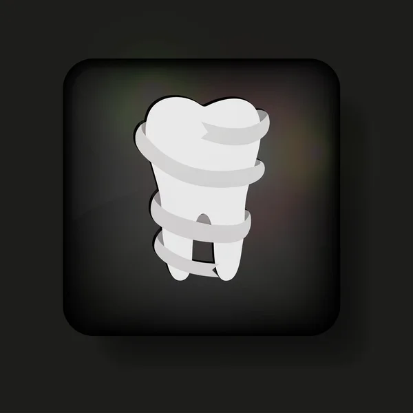 Icono de diente vectorial en negro. Eps10 — Vector de stock