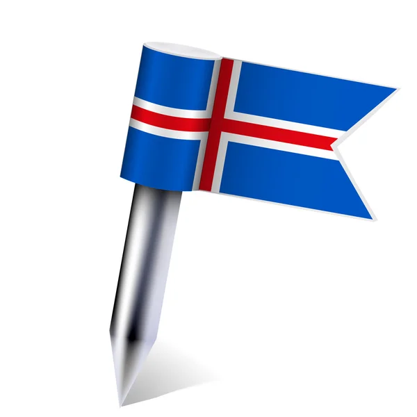 Vektor isländische Flagge isoliert auf weiß. eps10 — Stockvektor