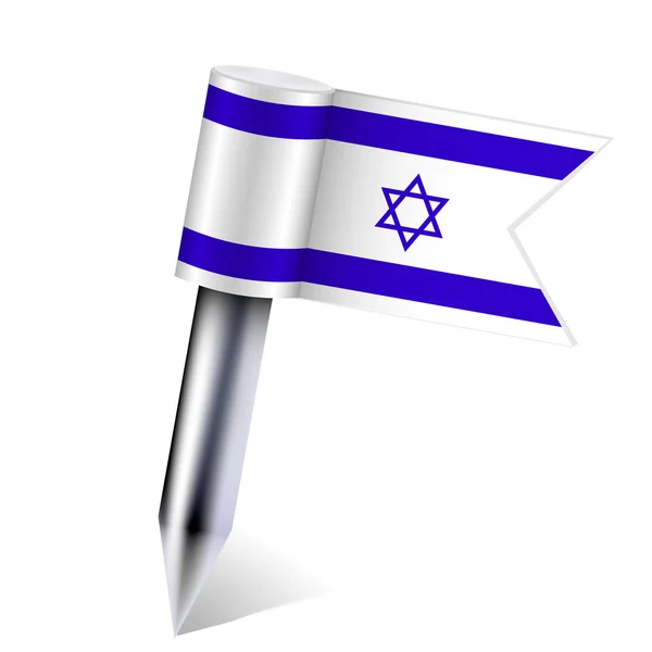 ベクトルの白で隔離されるイスラエル共和国の旗。eps10 — ストックベクタ