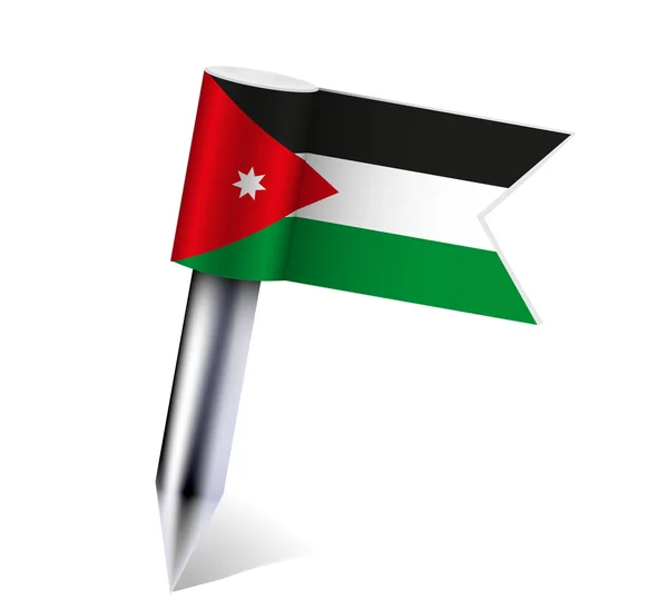 Wektor flaga Jordanii na białym tle. eps10 — Wektor stockowy