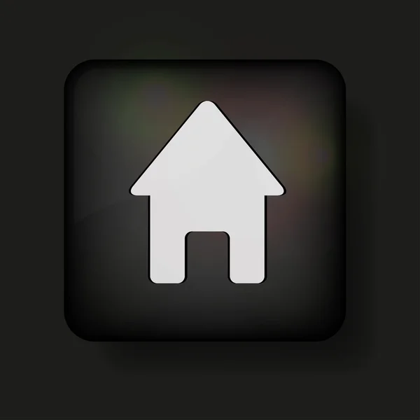 Vector icono del hogar en negro. Eps10 — Archivo Imágenes Vectoriales
