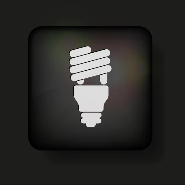 Icona della lampadina vettoriale su nero. Eps 10 — Vettoriale Stock