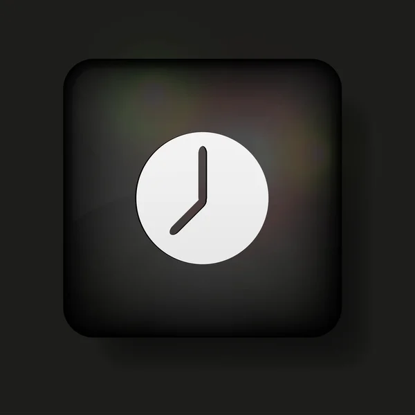 Icona dell'orologio vettoriale sul nero. Eps10 — Vettoriale Stock
