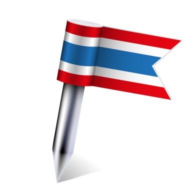 Vector kingdom of Thailand flag isolated on white. Eps10 clipart