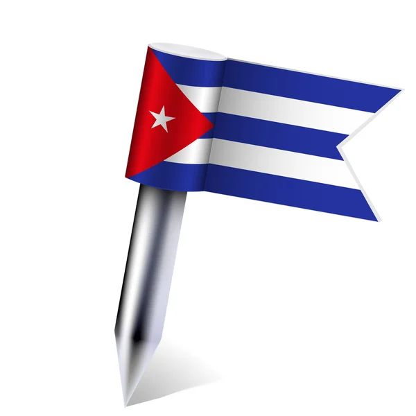 Vektor Kuba flagga isolerade på vitt. eps10 — Stock vektor