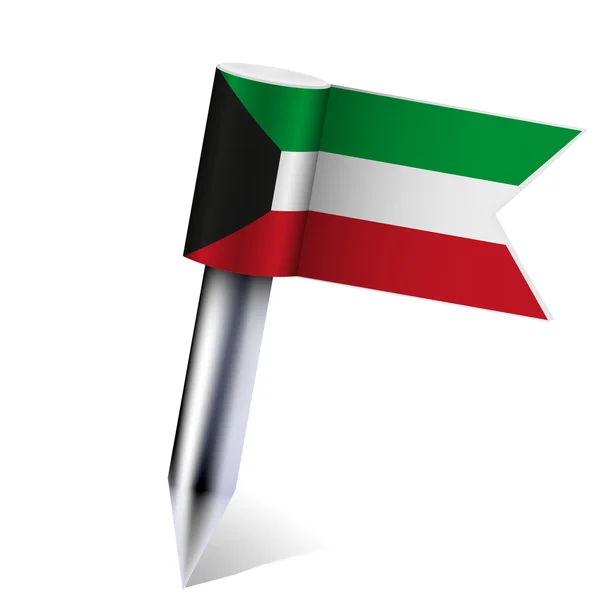 Vetor bandeira do Kuwait isolado em branco. Eps10 —  Vetores de Stock