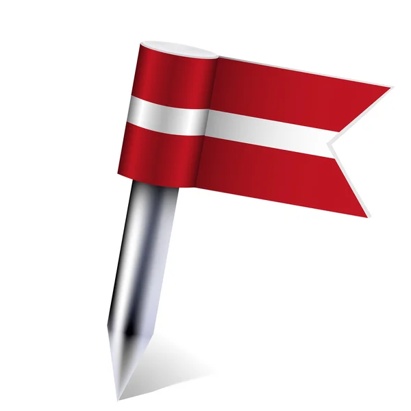 Bandiera Lettonia vettore isolata su bianco. Eps10 — Vettoriale Stock