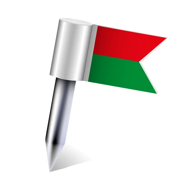 Vector Madagascar flag isolated on white. Eps10 — Stock Vector