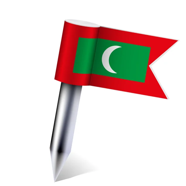 Vektoros Maldív-szigetek zászló elszigetelt fehér. Eps10 — Stock Vector