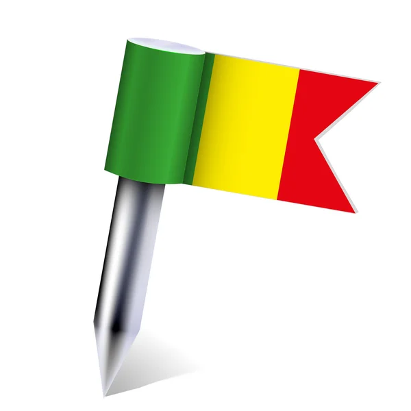 Bandera Vector Mali aislada en blanco. Eps10 — Archivo Imágenes Vectoriales