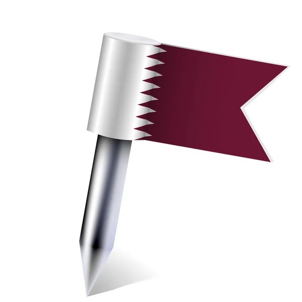 Vector Qatar bandeira isolada em branco. Eps10 — Vetor de Stock