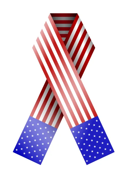 Vector 4th of july ribbon isolated on white. eps 10 — Stock Vector