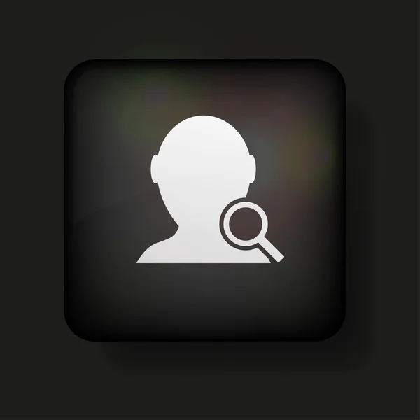 Icono de amigo de búsqueda vectorial en negro. Eps10 — Vector de stock