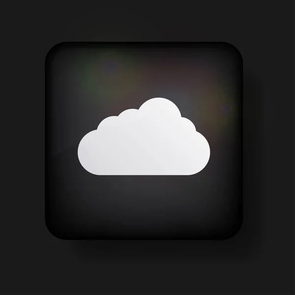 Icona della nuvola del computer vettoriale sul nero. Eps10 — Vettoriale Stock