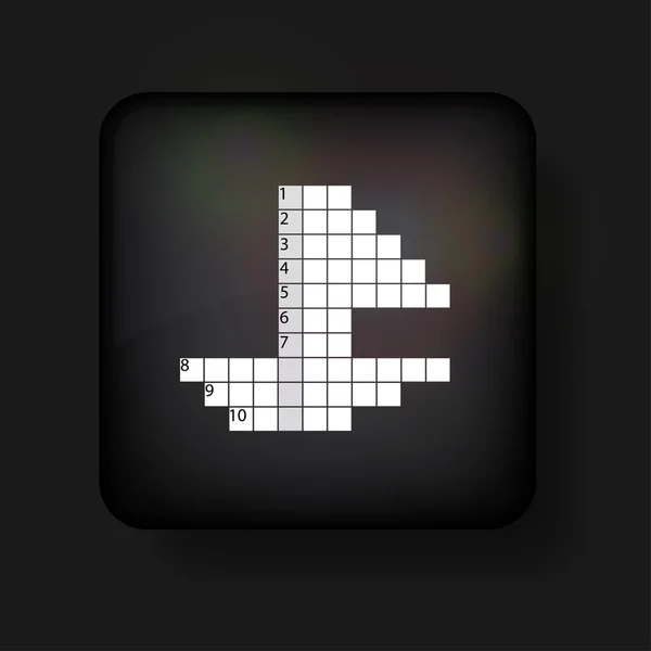 Vector crossword icon on black. Eps10 — Stock Vector