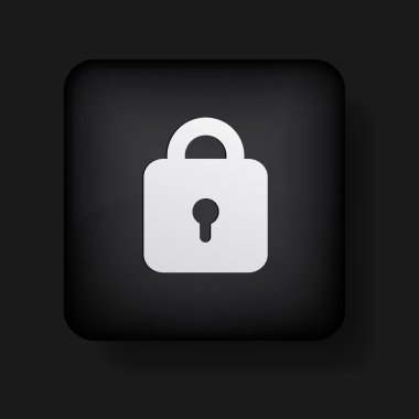 Vector lock icon on black. Eps10 clipart