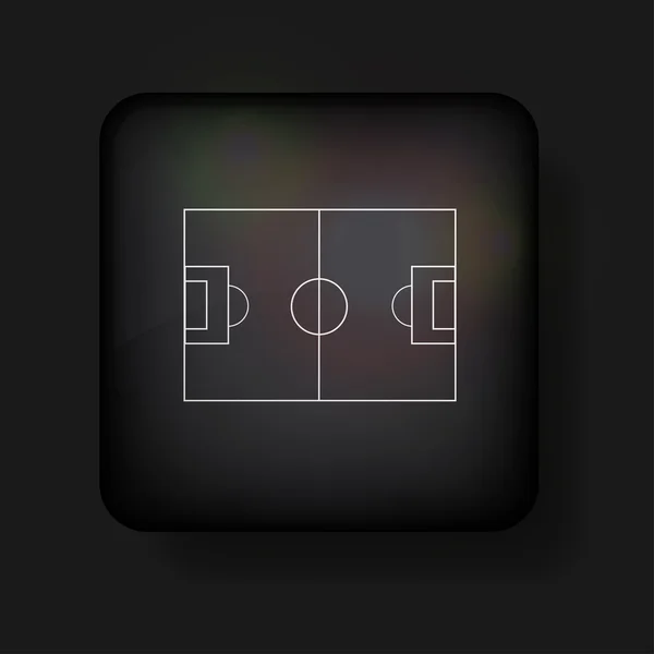 Vector football field icon on black. Eps10 — Stock Vector