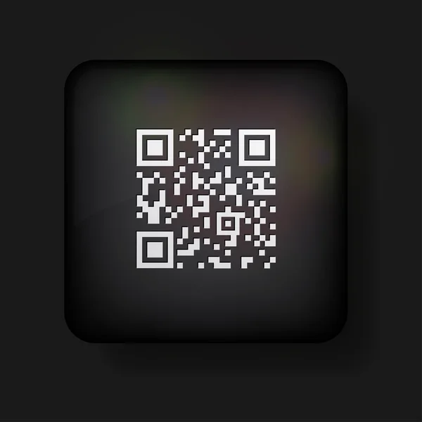 Vector qr icono de código en negro. Eps10 — Archivo Imágenes Vectoriales