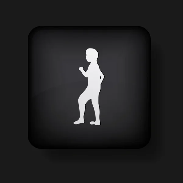 Icona umana vettoriale sul nero. Eps10 — Vettoriale Stock