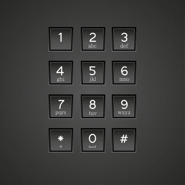 Sfondo tastiera del telefono vettoriale. Eps10 — Vettoriale Stock