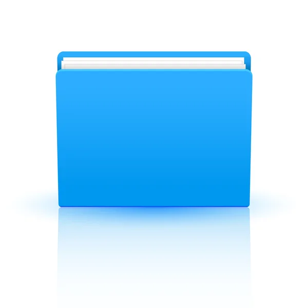 Cartella vettoriale blu isolata su sfondo bianco. Eps10 — Vettoriale Stock