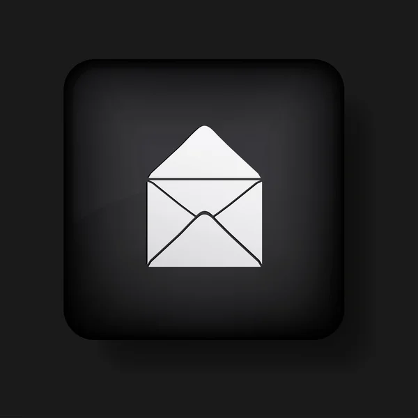 Vektorové ikonu pošta na černém pozadí. eps10 — Stockový vektor