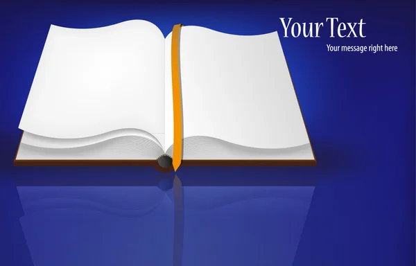 ベクトルあなたの設計のための青に開かれた本。最良の選択 — ストックベクタ