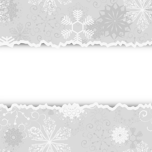 Torn christmas background with place for your text. Vector illustration — Stock Vector