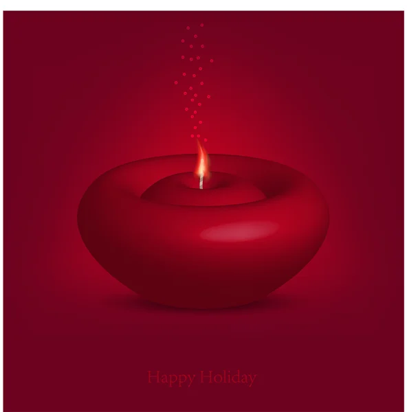 Beautiful candle for happy holiday. Vector illustration. Best choice — Stock Vector