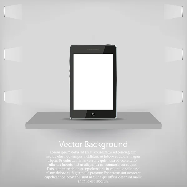 Telefon na polici. vektorový pozadí — Stockový vektor