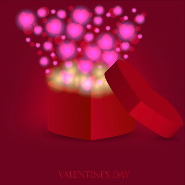 Cadeau d'amour pour la Saint Valentin — Image vectorielle