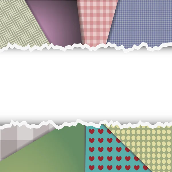 Textil zerrissen Hintergrund. Vektorillustration — Stockvektor