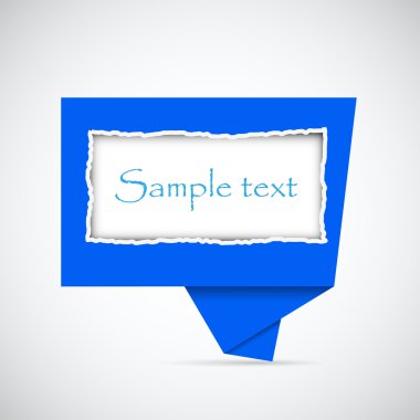 Vector blue buuble speech with place for your text. Best choice clipart
