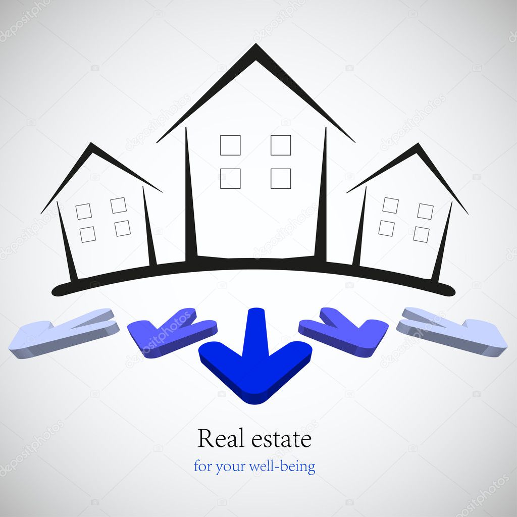 Concept real estate for your business. Vector illustration. Best choice