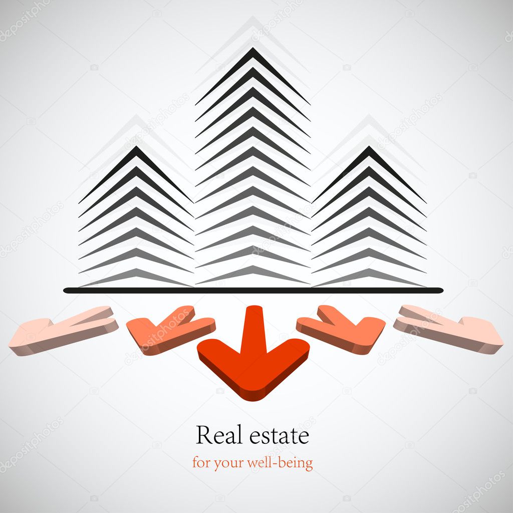 Concept real estate for your business. Vector background. Best choice