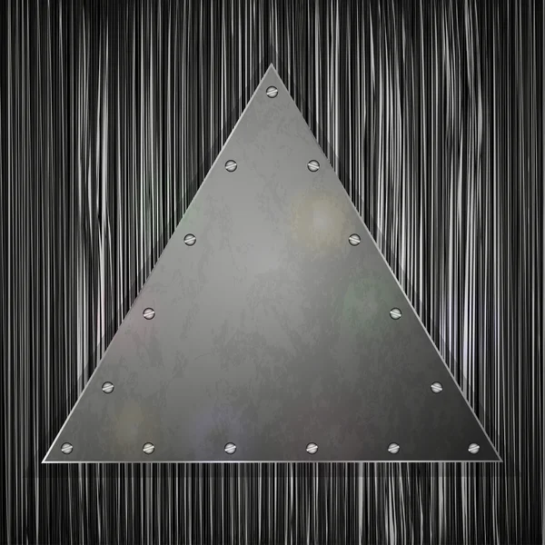 Τριγωνική πινακίδα σε φόντο grunge για το σχέδιό σας. εικονογράφηση φορέας — Διανυσματικό Αρχείο
