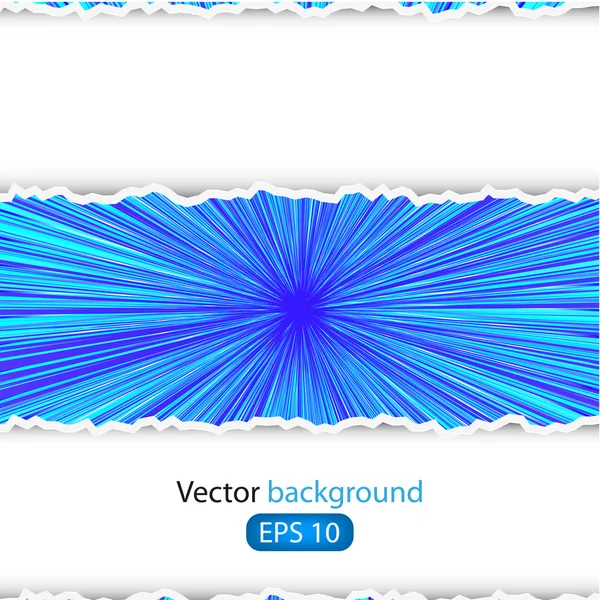 Blau zerrissener abstrakter Hintergrund mit Platz für Ihre Botschaft. Vektorillustration — Stockvektor