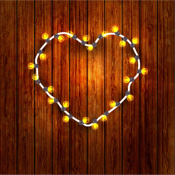 Concept in de vorm van een slinger van het hart. voor Valentijnskaart — Stockvector