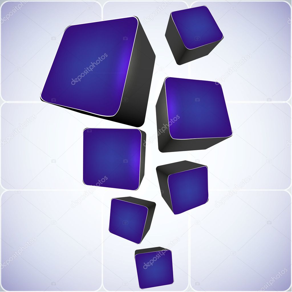Cube abstract background. vector illustration