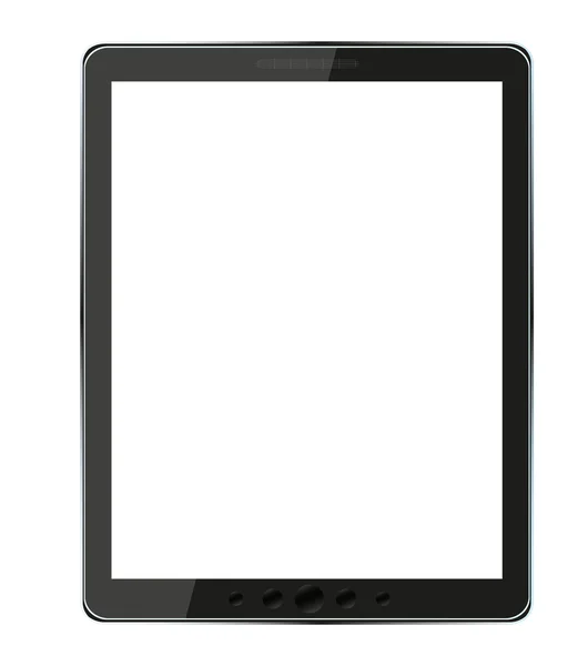 Tableta de computadora vectorial aislada en blanco — Vector de stock