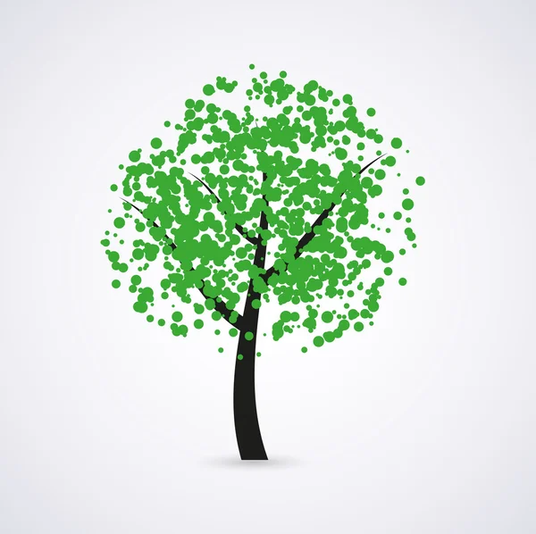 Vektorgrüner Baum — Stockvektor