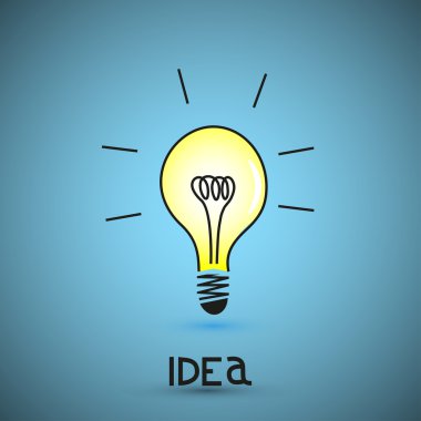 Vector bulb light idea clipart