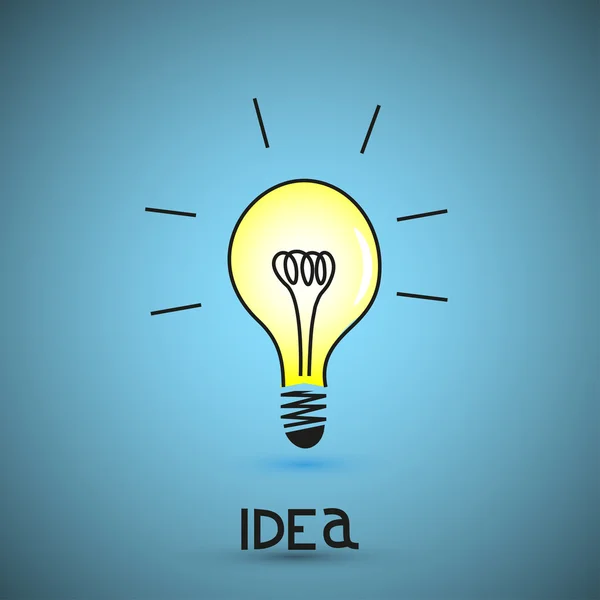 Vetor lâmpada ideia de luz —  Vetores de Stock