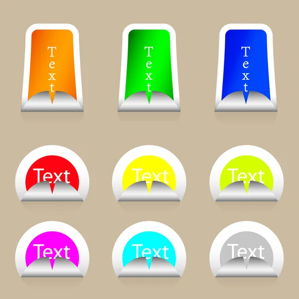 Vector stickers met plaats voor uw tekst instellen — Stockvector