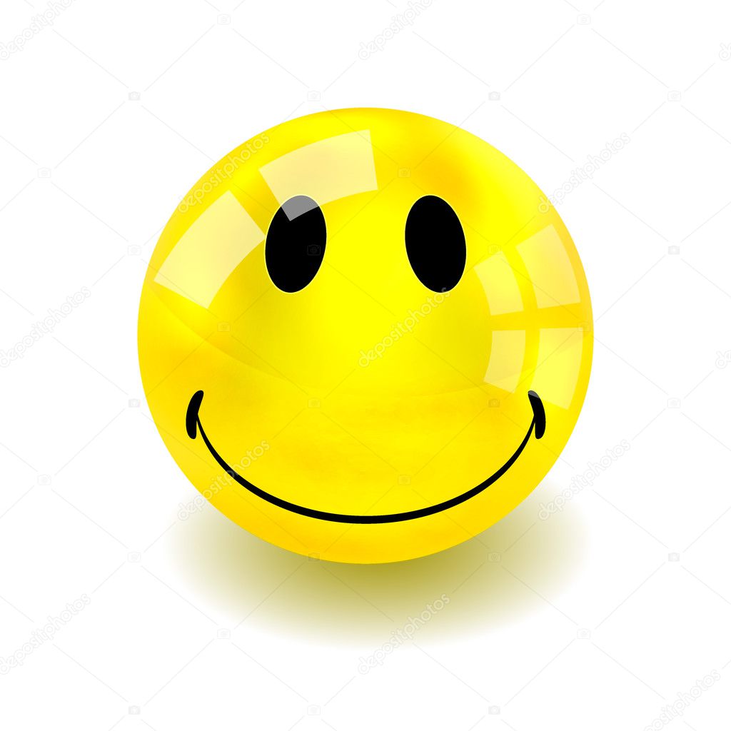 Vector smiley isolated on white. Eps 10