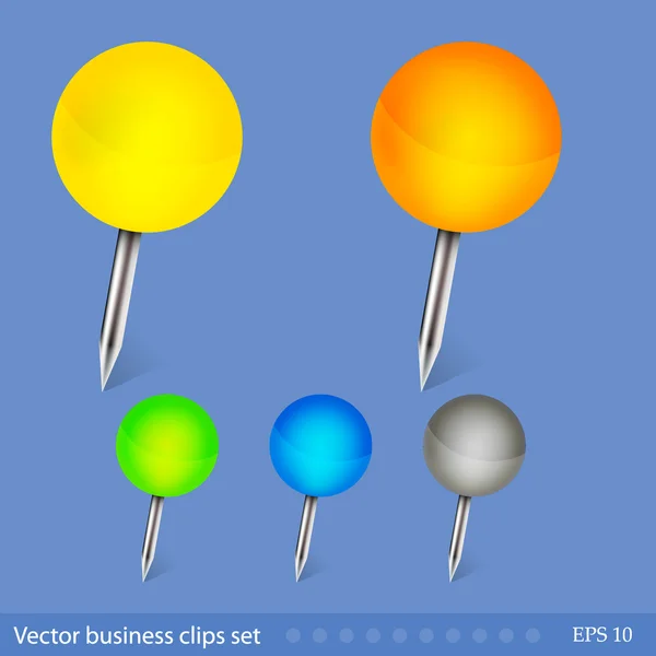 Vector business clips set. Easy to edit — Stock Vector