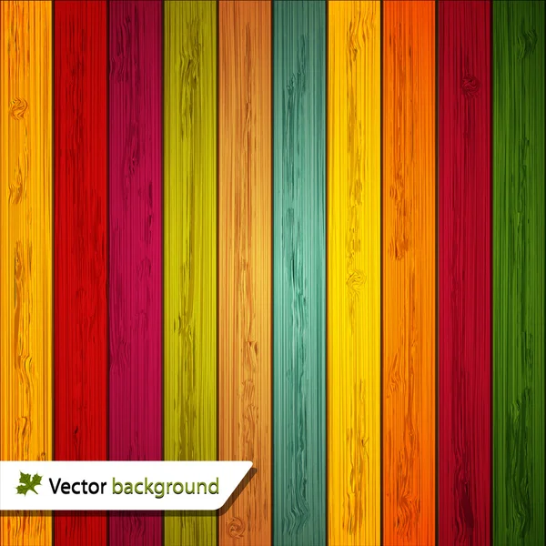 Vector colored wooden background. Eps 10 — Stock Vector