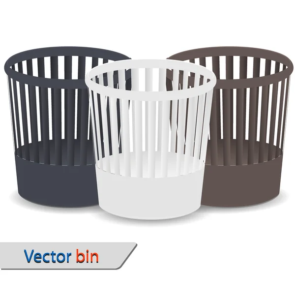 Vektor bin beállítása a elszigetelt fehér — Stock Vector